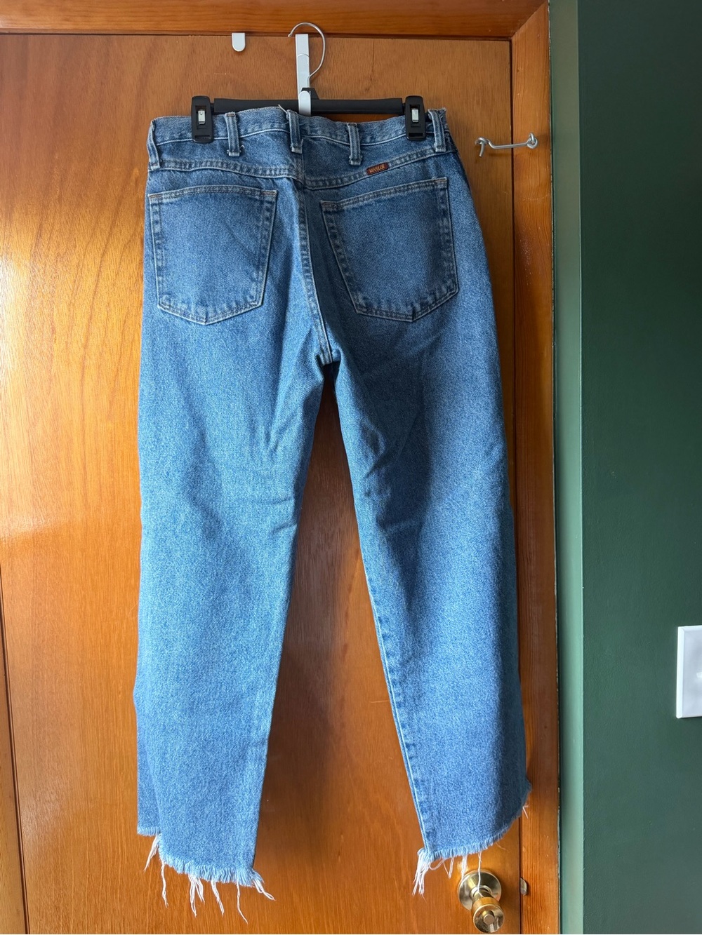 Vintage RUSTLER Ripped Straight Leg Jeans - Picture 3 of 5